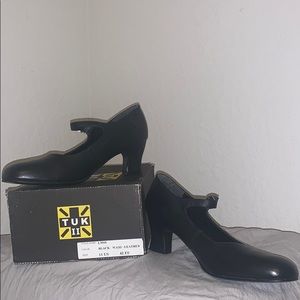 TUK BLACK MARY JANE SHOES 11 NEW Rockabilly Viva